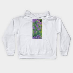 tall purple lillys Kids Hoodie